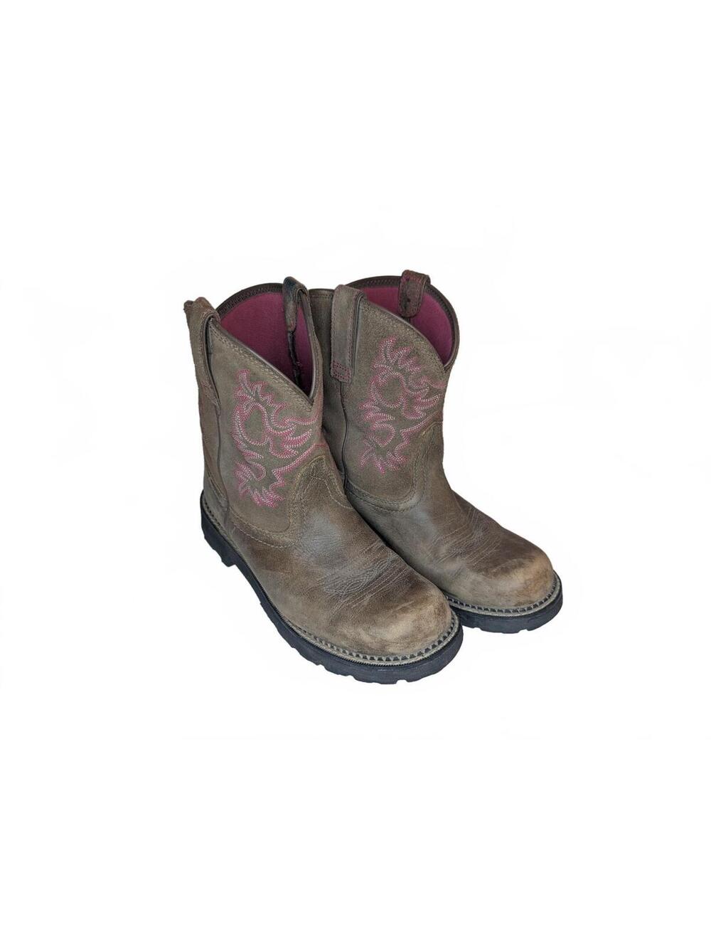 Ariat Fatbaby Western Brown Bomber Cowboy Boots Size US 7B